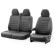Juego de fundas de asiento de piel sintética New York Design 2+1 aptas para Citroën Berlingo/Peugeot Partner/Opel