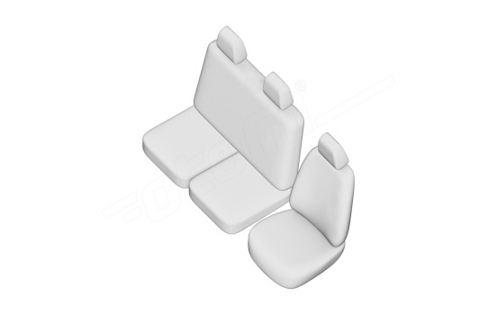 Juego de fundas de asiento de piel sintética New York Design 2+1 aptas para Ford Transit Custom 2023-, Imagen 7