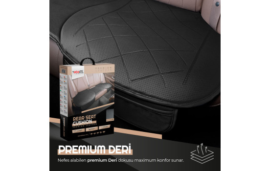 Cojín de asiento universal 'trasero' de cuero negro - 1 pieza, Imagen 4
