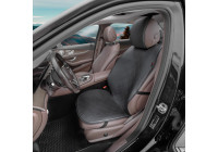 Funda protectora universal para asiento/cojín/funda de mecánico (delantera), de cuero negro (paquete de 1)