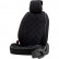 Funda protectora universal para asiento de mecánico 'Active-Pro', tela negra (paquete de 1)