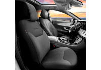 Funda protectora universal para asiento de mecánico, exclusiva, de ante y cuero negro (1 pieza)
