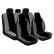 Juego de fundas de asiento 'Street Racer High' Negro/Gris (9 piezas) (también apto para Airbags laterales), Miniatura 2