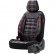 Juego de fundas de asiento de tela otoM 'Sports' - Negro/Rojo - 11 piezas, Miniatura 2