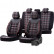 Juego de fundas de asiento de tela otoM 'Sports' - Negro/Rojo - 11 piezas
