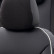 Juego de fundas de asiento otoM de cuero/terciopelo 'Premium' - Negro + Borde blanco - 11 piezas, Miniatura 5