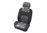 Juego de fundas de asiento para 4 piezas 'Classic' negro/gris