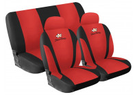 Juego de fundas de asiento Simoni Racing Daisy - Rojo - 8 piezas