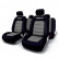 Juego de fundas de asiento Sparco Negro/Gris (11 piezas) (también apto para Airbags laterales)