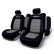 Juego de fundas de asiento Sparco Negro/Gris (11 piezas) (también apto para Airbags laterales), Miniatura 2