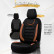 Juego de fundas de asiento universales de ante, cuero y tela 'Iconic' negro/terracota - 11 piezas, Miniatura 7