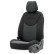 Juego de fundas de asiento universales de tela 'Attraction' negro/gris - 11 piezas, Miniatura 3