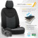 Juego de fundas de asiento universales de tela 'Attraction' negro/gris - 11 piezas, Miniatura 6