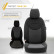 Juego de fundas de asiento universales de tela 'Attraction' negro/gris - 11 piezas, Miniatura 8