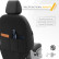 Juego de fundas de asiento universales de tela 'Attraction' negro/gris - 11 piezas, Miniatura 9