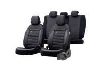 Juego de fundas de asiento universales de tela 'Prestige', cuadros negros/antracita (11 piezas)