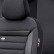 Juego de fundas de asiento universales de tela 'Prestige', cuadros negros/antracita (11 piezas), Miniatura 3