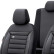 Juego de fundas de asiento universales de tela 'Prestige', cuadros negros/antracita (11 piezas), Miniatura 4