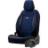 Juego de fundas de asiento universales de tela 'SelectedFit Sports' negro/azul - 11 piezas - apto para Side-A, Miniatura 2
