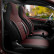 Juego de fundas de asiento universales de tela CityBug Sport Plus negro/rojo (9 piezas)
