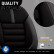 Juego de fundas de asiento universales de tela y cuero 'Limited', negro con costuras rojas - 11 piezas, Miniatura 8