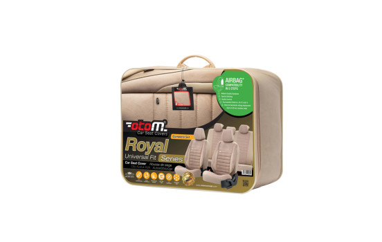 Juego de fundas de asiento universales de terciopelo/tela 'Royal' negro + borde blanco - 11 piezas - adecuado pa, Imagen 6