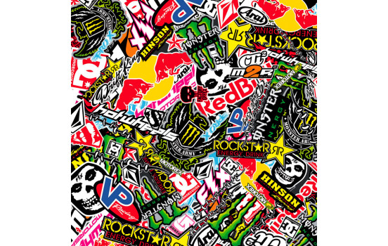 Lámina Stickerbomb - Diseño de grafiti 2 - Rollo 60x200cm - autoadhesiva, Imagen 2