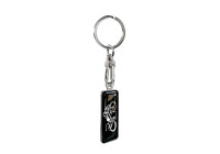 Llavero de acero inoxidable - 'Moto' Negro
