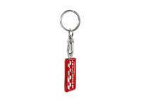 Llavero de acero inoxidable - 'Motorsport' Rojo
