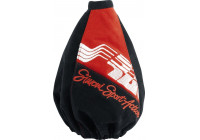 Funda de palanca de cambios Simoni Racing Sport Action de microfibra negra/roja