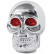 Pomo de cambio de marchas Simoni Racing con forma de calavera - Cromo + Ojos rojos