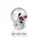 Pomo de cambio de marchas Simoni Racing con forma de calavera - Cromo + Ojos rojos, Miniatura 2