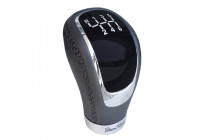 Pomo de cambio Simoni Racing de aluminio y cuero negro + 3 patrones de cambio