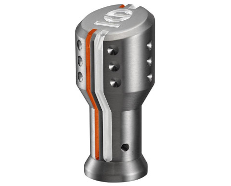 Pomo de cambio Sparco 'Settanta' - Negro + Aluminio/Blanco/Naranja