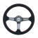 Volante deportivo de alta gama Simoni Racing Carlos 350 mm - Carbono auténtico - Ante negro + costuras rojas