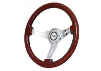 Volante deportivo Simoni Racing Didier 350 mm - Madera auténtica - Plato hondo 6 cm