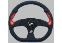 Volante deportivo Simoni Racing X2 Poly/Pelle 'Formula' 330 mm - Negro/Rojo