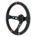 Volante deportivo universal 'Deep-Dish' - Ø350mm - Cuero PU negro + radios negros + franjas rojas, Miniatura 2