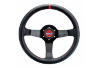 Volante deportivo universal Sparco 'R330 Champion Dish' - Cuero negro - Diámetro 330 mm