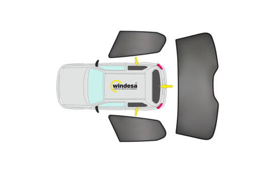 SunClip Protección solar y de privacidad apto para Volkswagen Up!, Seat Mii y Skoda Citigo de 3 puertas (2011-2023), Imagen 2