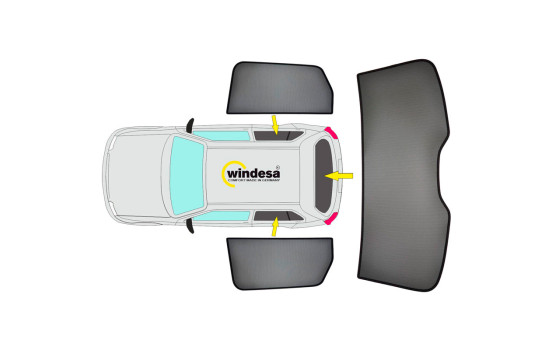 SunClip Visibilidad y protección solar apto para Volkswagen T-Cross 2019-