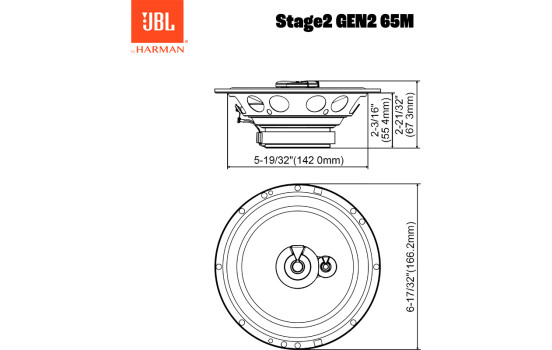 JBL Stage 2 Gen 2 65M - Juego de altavoces de 3 vías (6,5'' (16,5 cm), 480 W/60 W RMS, Imagen 4