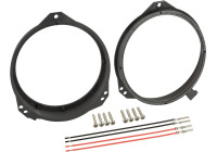 Anillo de altavoz de 165 mm para Opel, BMW, Nissan y Renault. Conector para altavoz integrado en puerta delantera.