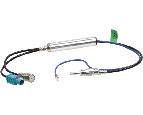 Adaptador de antena FAKRA (m)/ ISO (f) > DIN/ Alimentación fantasma