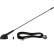 Antena de techo universal AM/FM con ángulo de montaje de 0 a 70 grados