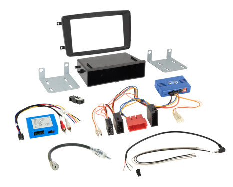 Kit 2-DIN para vehículos Mercedes SWI/analógico/antena con bandeja portaobjetos