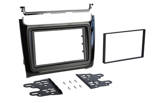 Marco 2 DIN Volkswagen Polo 2014-2017 negro piano, Imagen 3