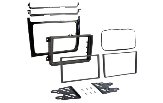 Marco 2 DIN Volkswagen Polo 2014-2017 negro piano, Imagen 4