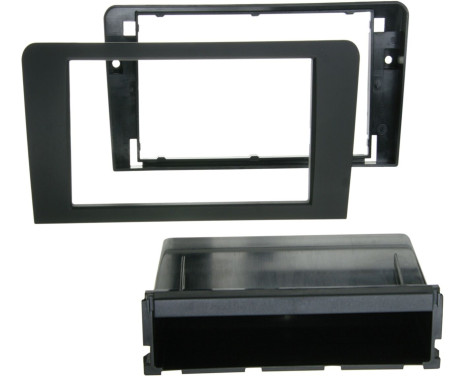 Panel de radio 2 DIN con compartimento portaobjetos Audi PRO A3 (8P / 8PA) negro