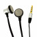 Juego de auriculares metálicos